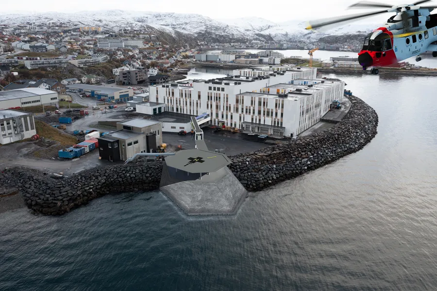 Helikopterlandingsplass ved nye Hammerfest sykehus
