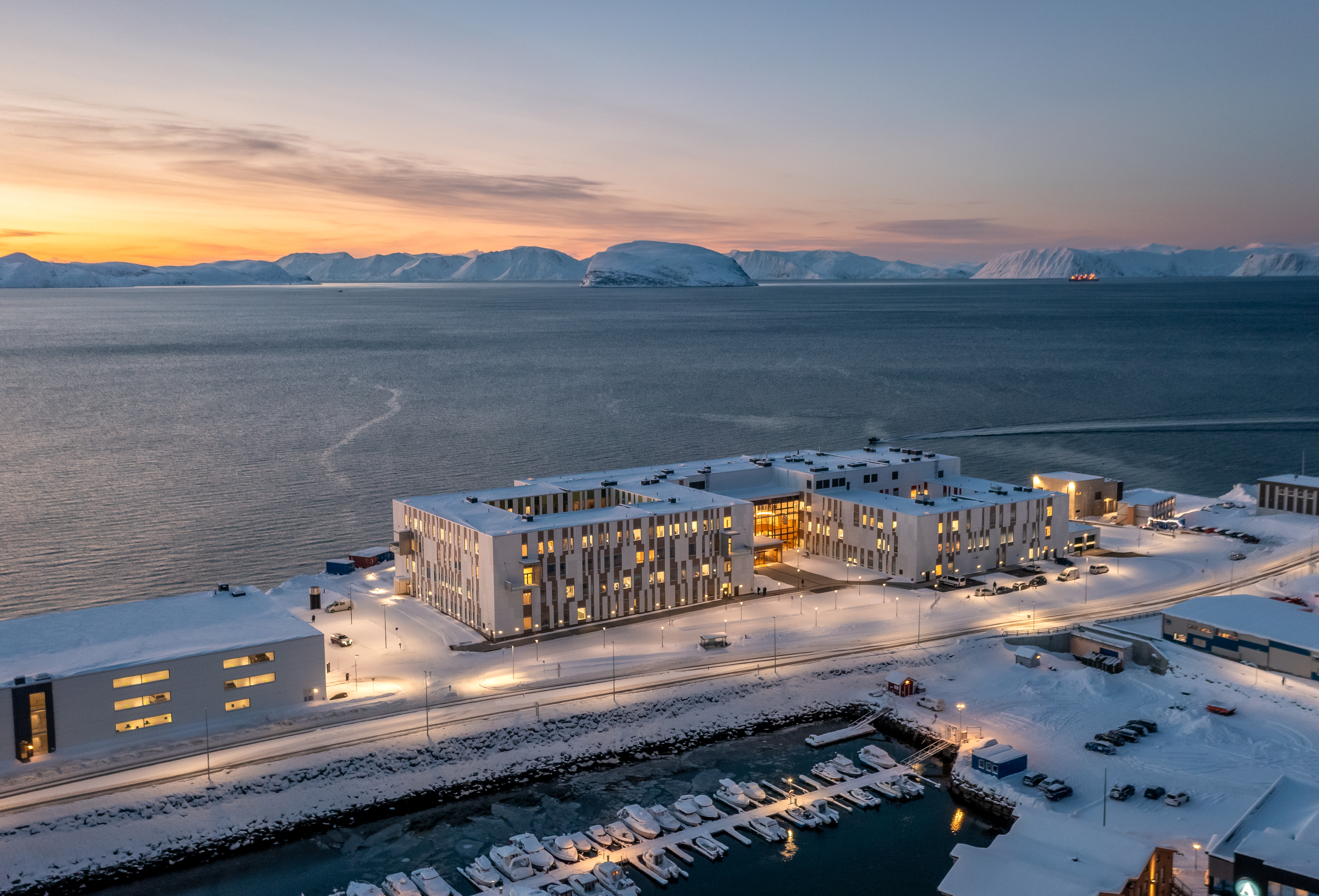 Hammerfest sykehus - eksteriørt vinter