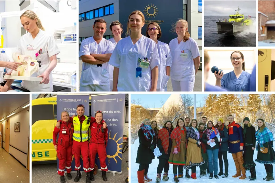 En collage av mennesker