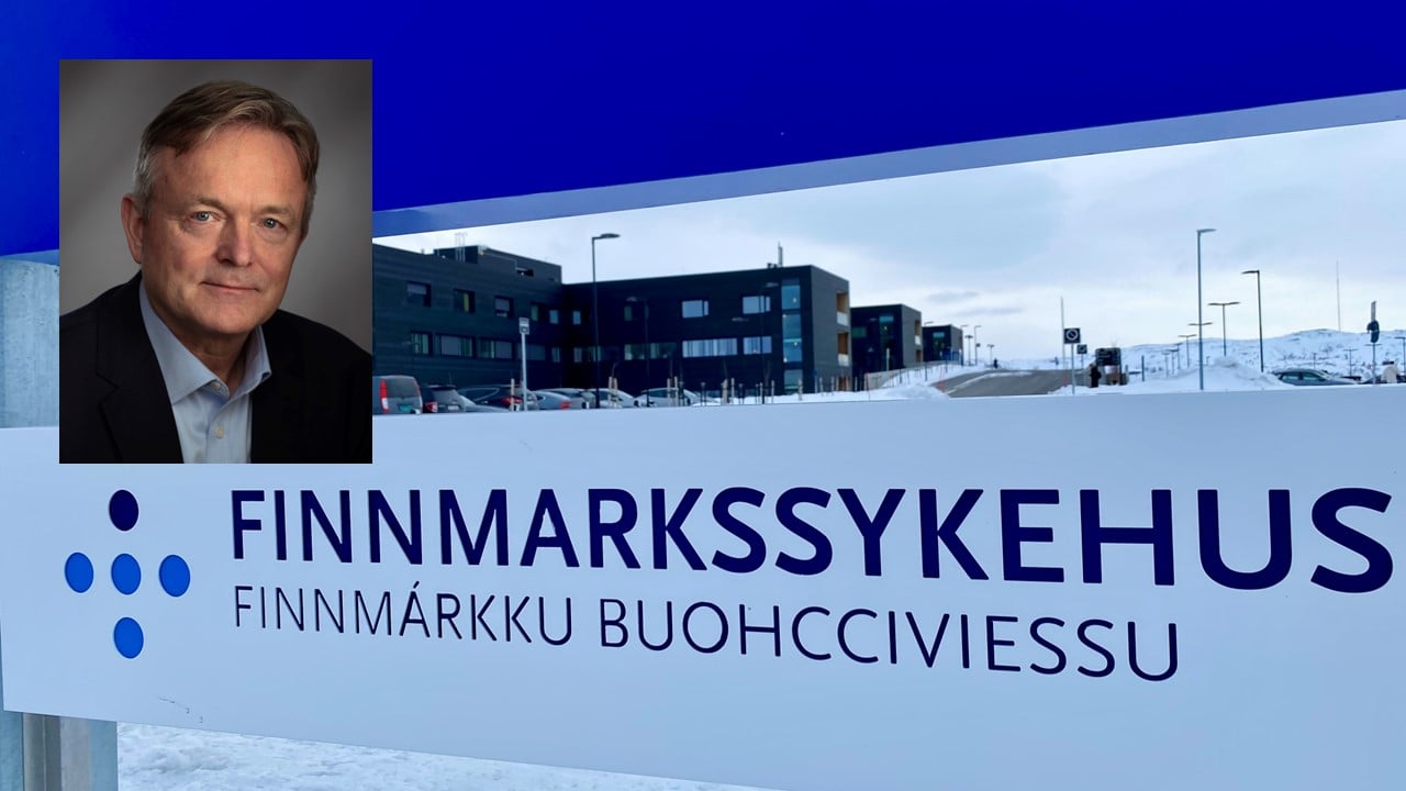 Bilde av skilt med portrett av direktøren innfelt