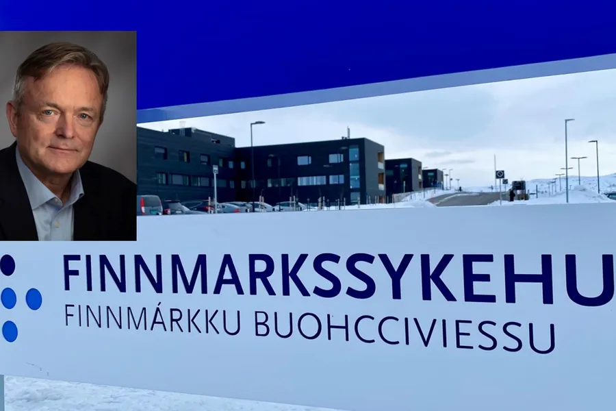 Bilde av skilt med portrett av direktøren innfelt