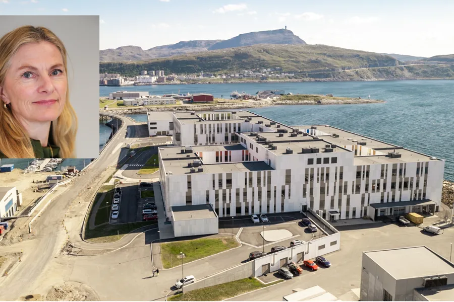Styreleder innfelt i bilde av Hammerfest sykehus
