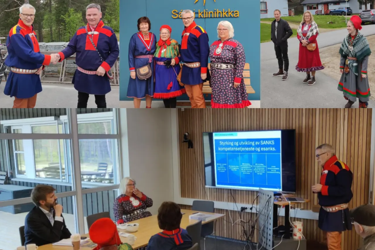 En gruppe mennesker i klær