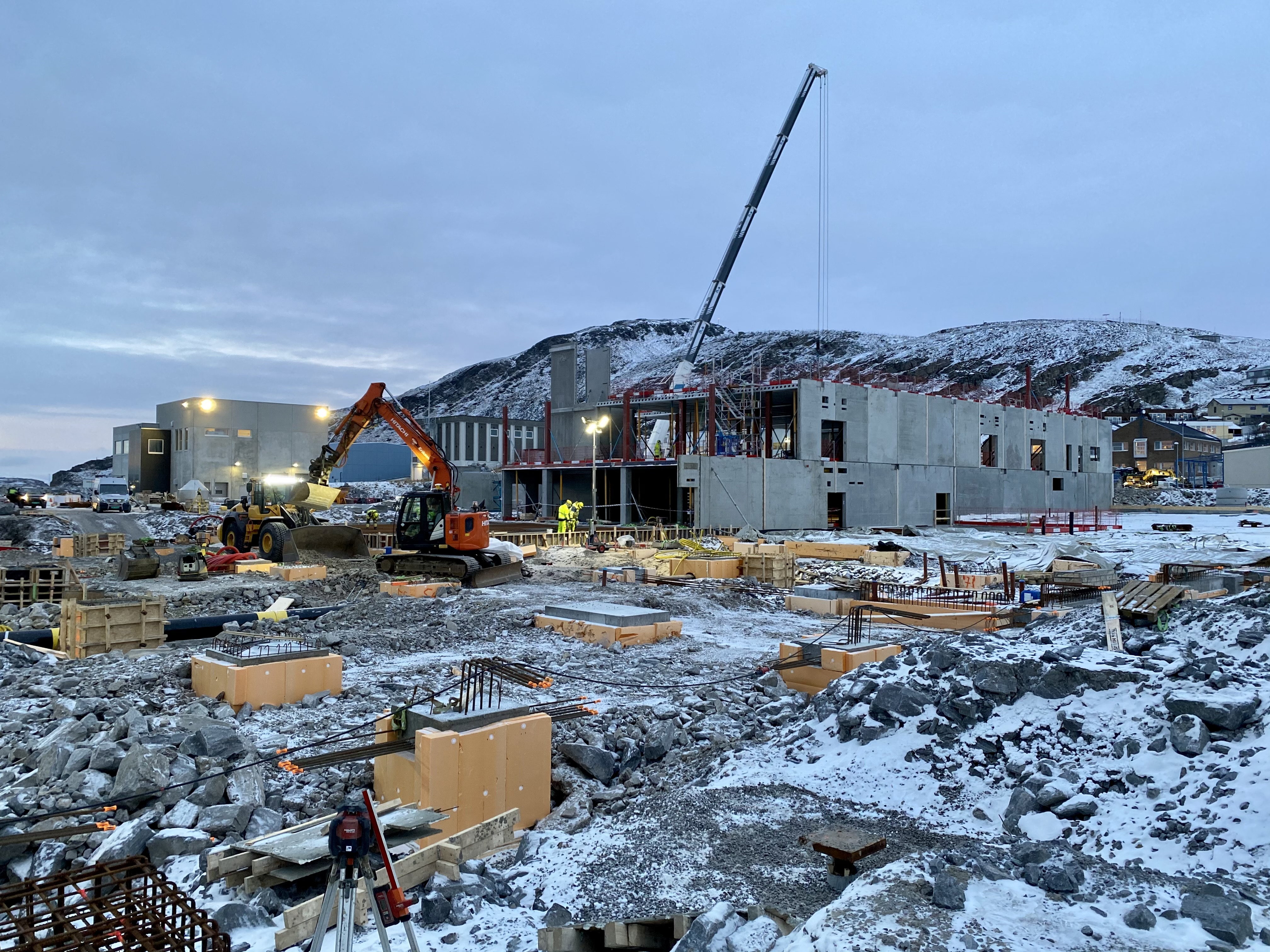 Bilde fra byggeplassen.