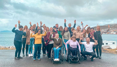Ungdomsrådet og koordinatorer samlet til en helg i Hammerfest. Foto&#58; Malene Nicolaysen, Finnmarkssykehuset