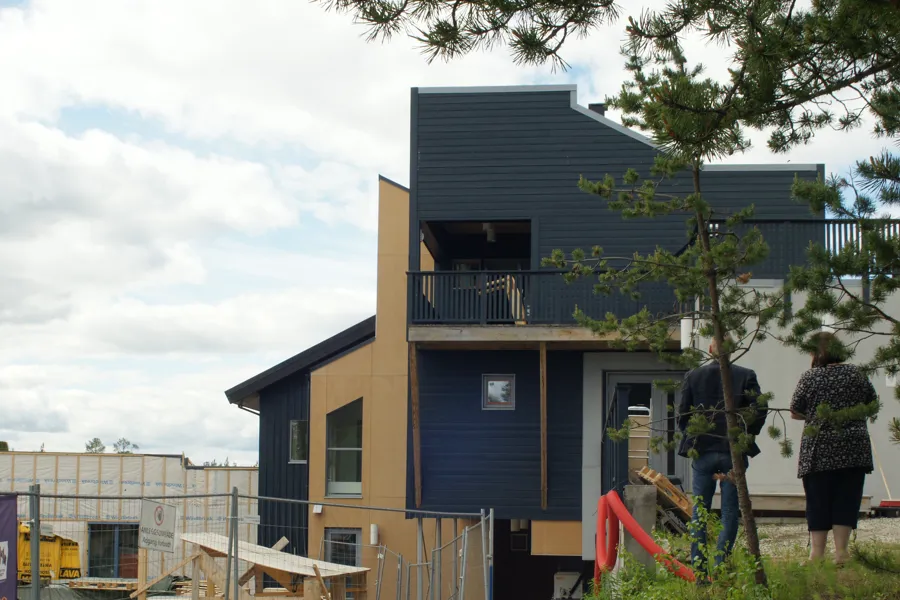 Et hus under bygging