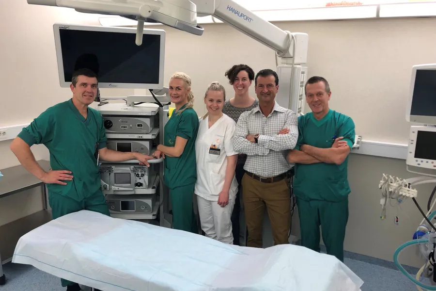 Her er deler av teamet: Helge Hansen, Anette Liberg, Marte Lebesby, avdelingsleder Renate Jakobsson, Houman Charani og Bjørn Bj