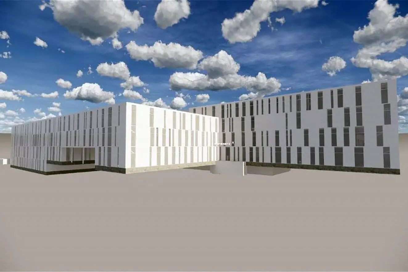 Nye Hammerfest sykehus sett fra sør.