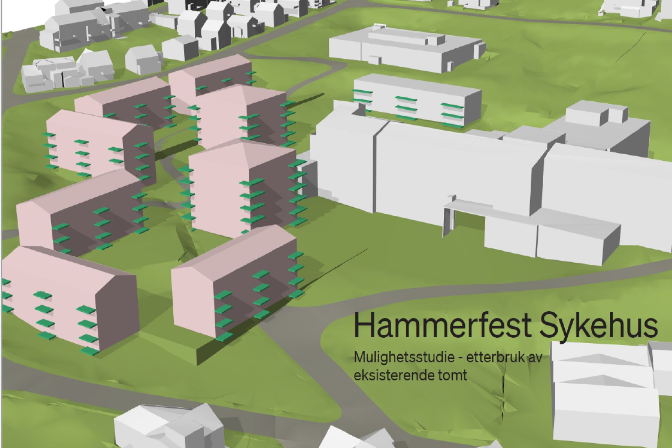 Bilde som viser muligheter for utbygging på tomta.
