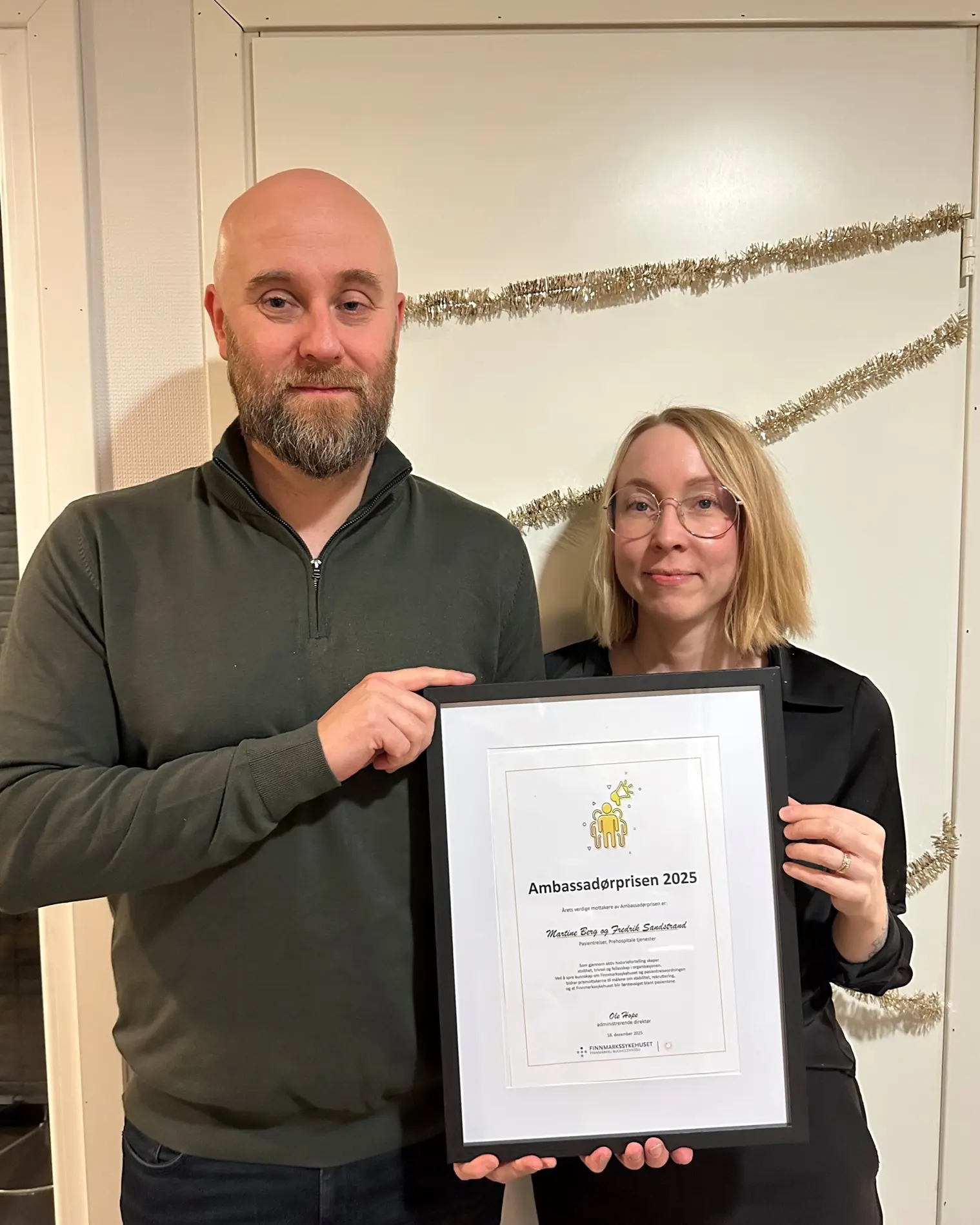 Bilde av Fredrik og Martine.