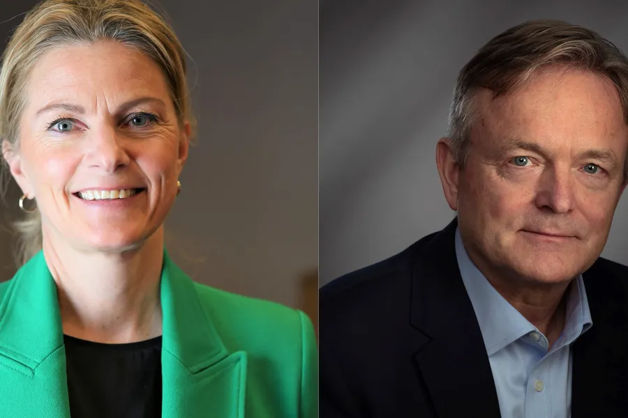 Portrettbilder av Lena Nymo Helli og Ole Hope.